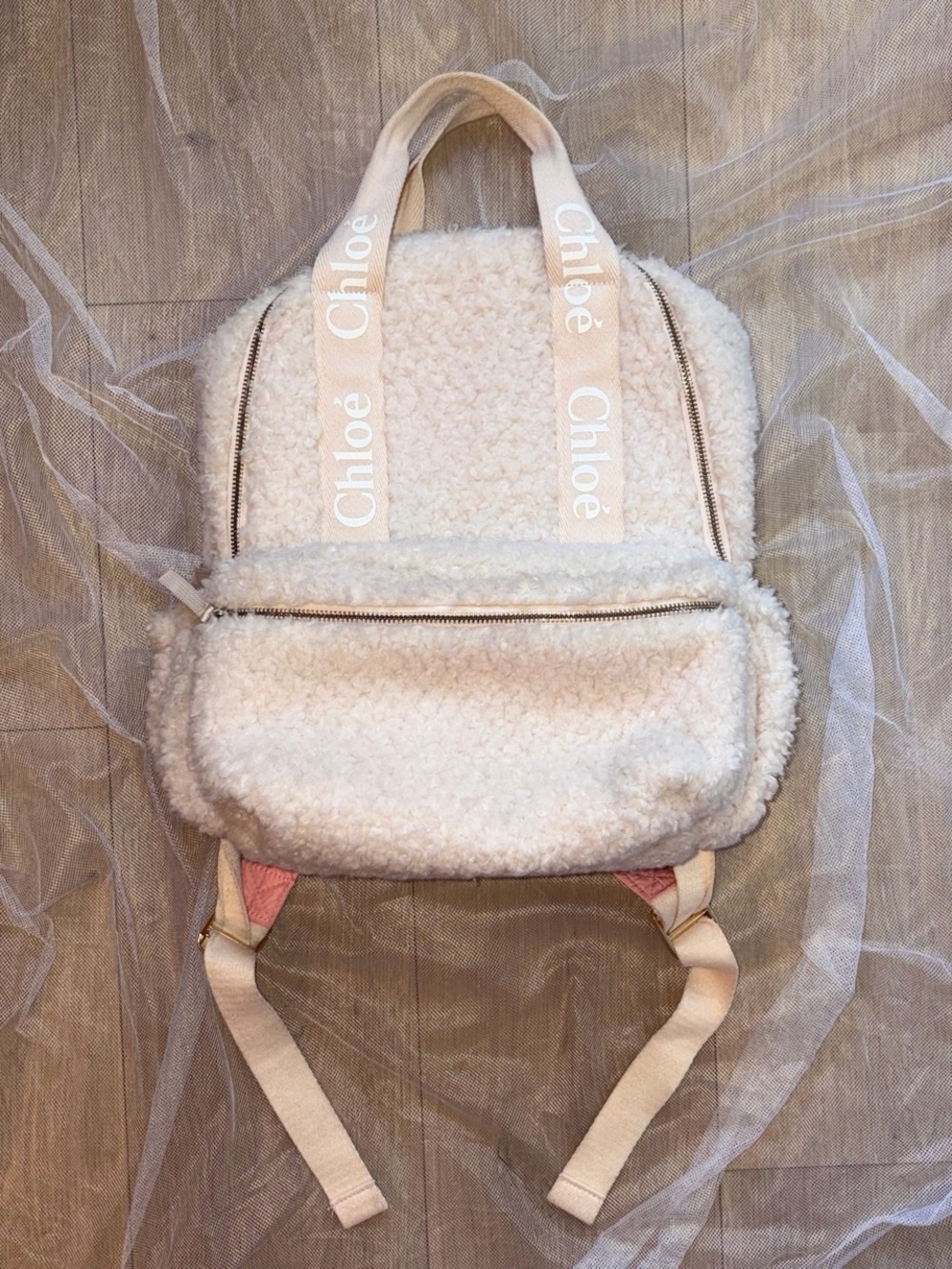 Cream Sherpa Backpack - Cozy Women’s Bag
